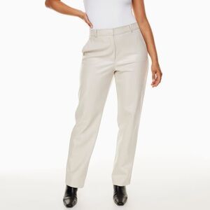 Aritzia Babaton Command White Leather Pants Size 4
